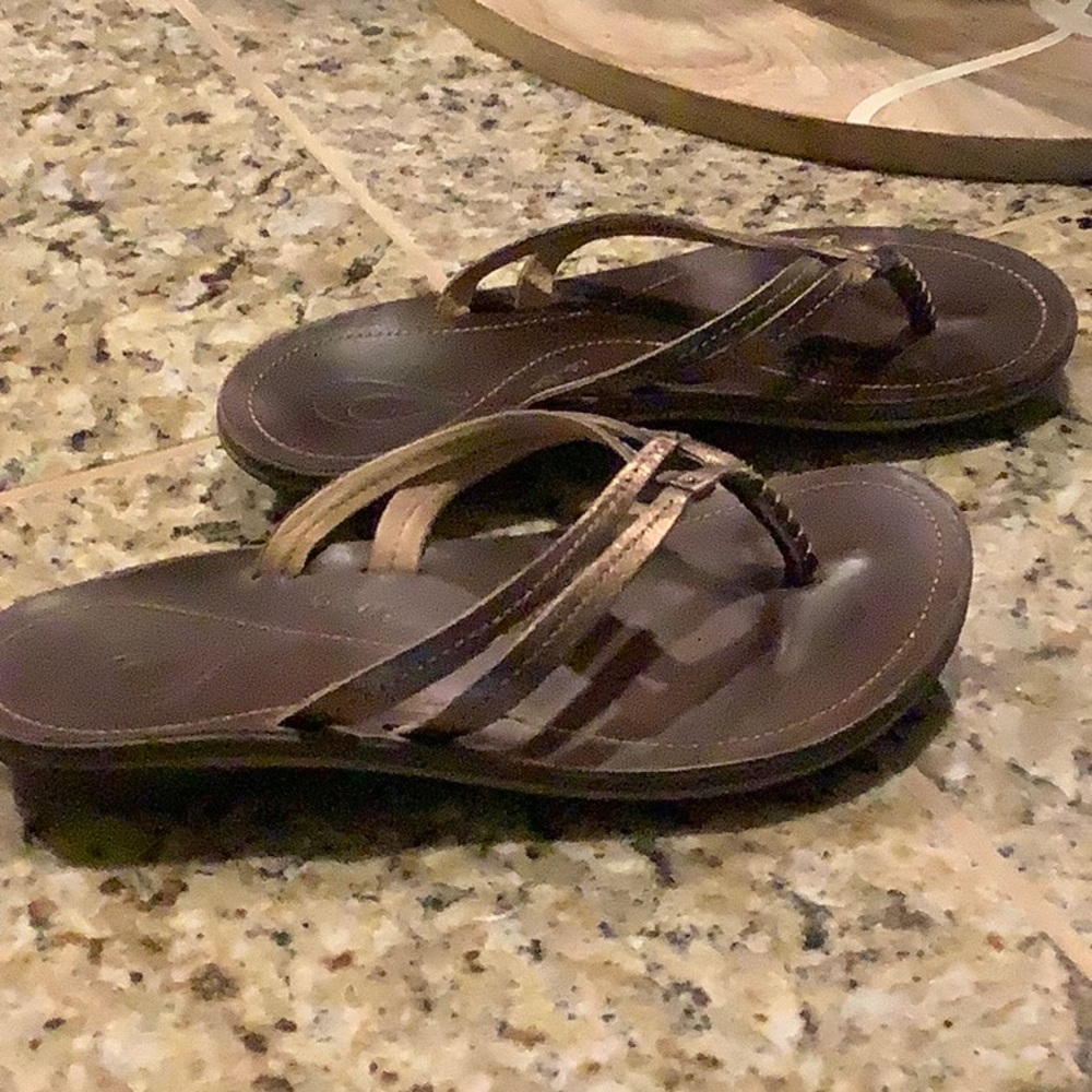 Olukai Leather Beach Sandals